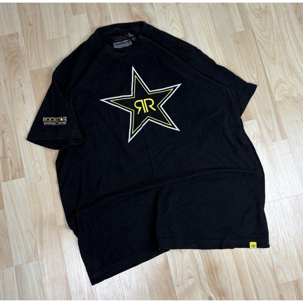 Y2K Rock Star Energy Drink Graphic T-Shirt / Size Large